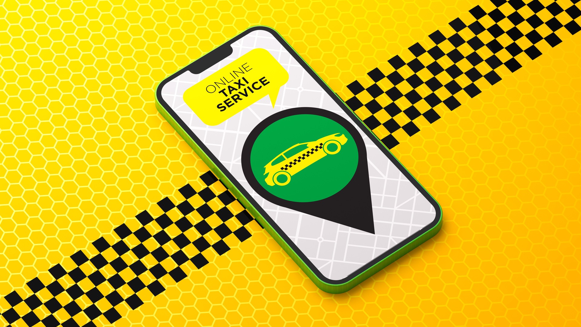 Online Taxi Booking App Service 3D
